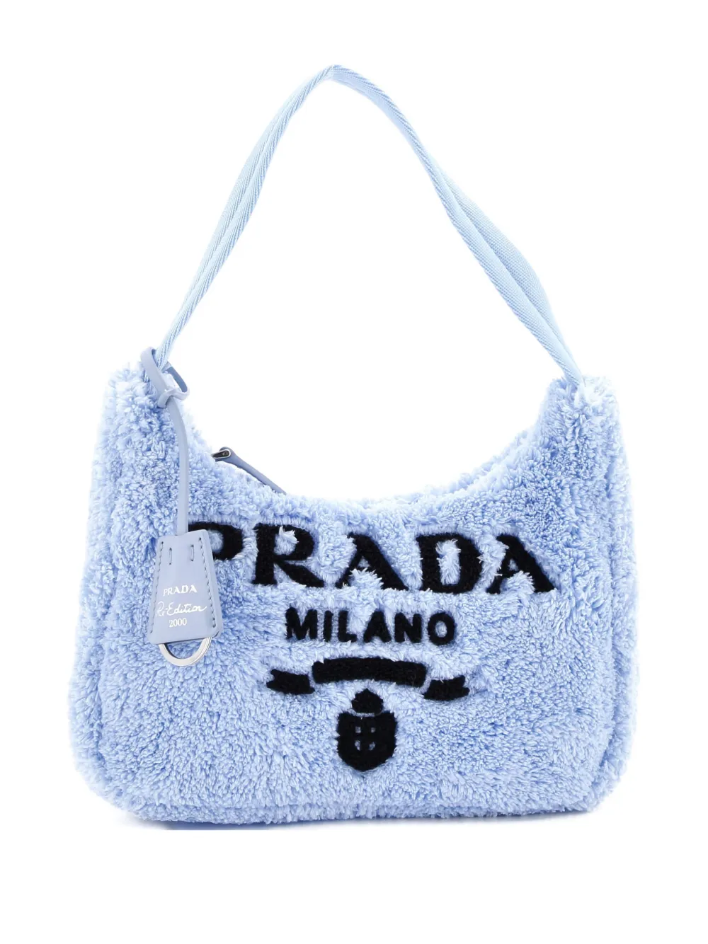 Prada Pre-Owned Re-Edition 2000 Terry Cloth Mini hobo bag | Blue | Image 1