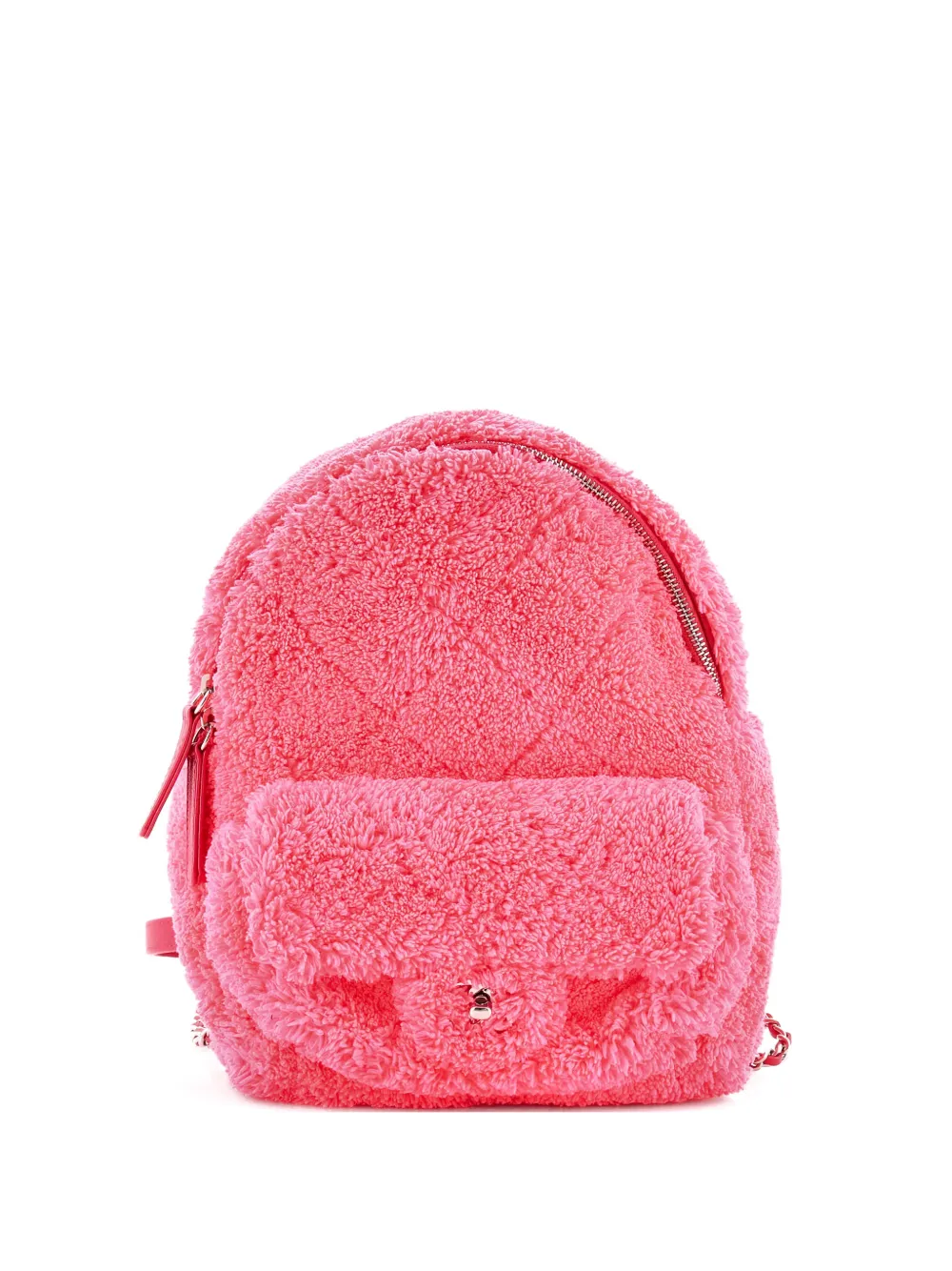 CHANEL Pre-Owned Coco Beach Quilted Terry Cloth Small backpack - Rosa