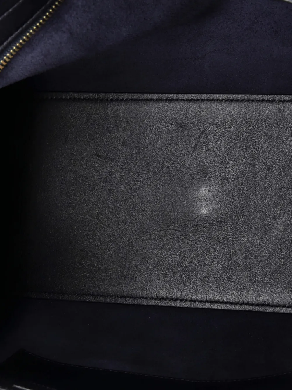 SAINT LAURENT Pre-owned Classic Y Cabas Leather Small Satchel In Blue