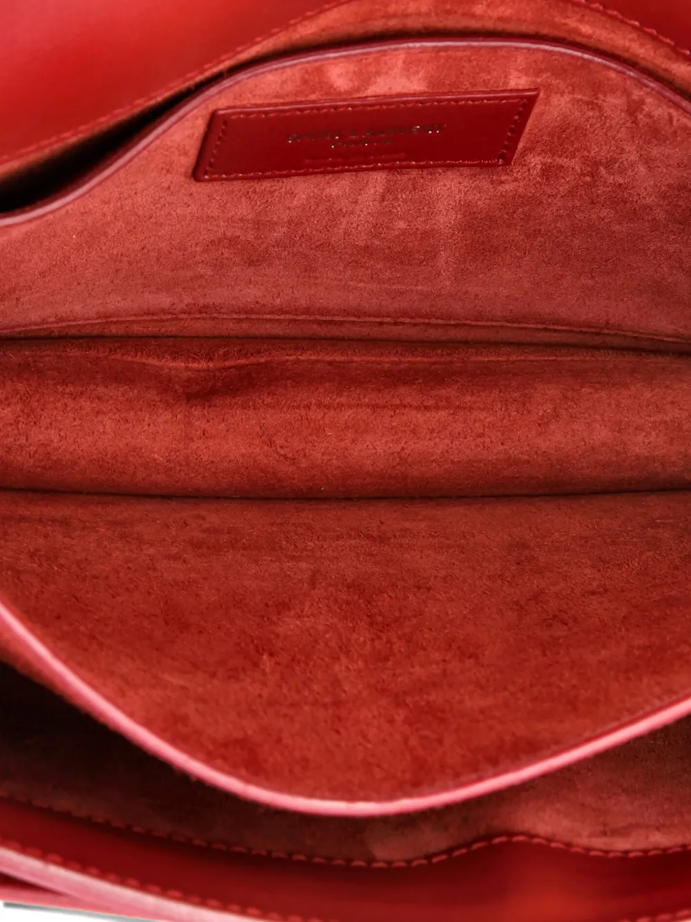 SAINT LAURENT Pre-owned Sunset Leather Medium Crossbody Bag In Red