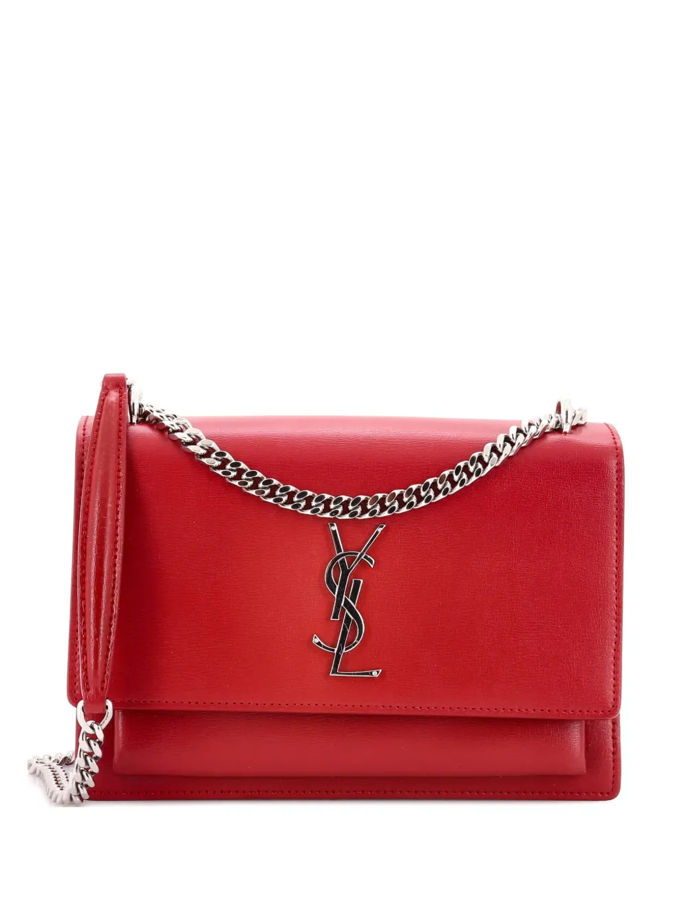 Saint Laurent Pre-Owned Sunset Leather Medium crossbody bag - Rosso