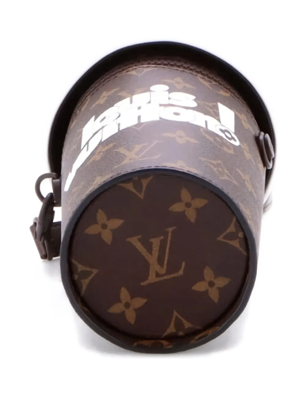 LOUIS VUITTON Pre-owned Coffee Cup Convertible Pouch Everyday Signature Vintage Monogram Canvas Crossbody Bag In Brown