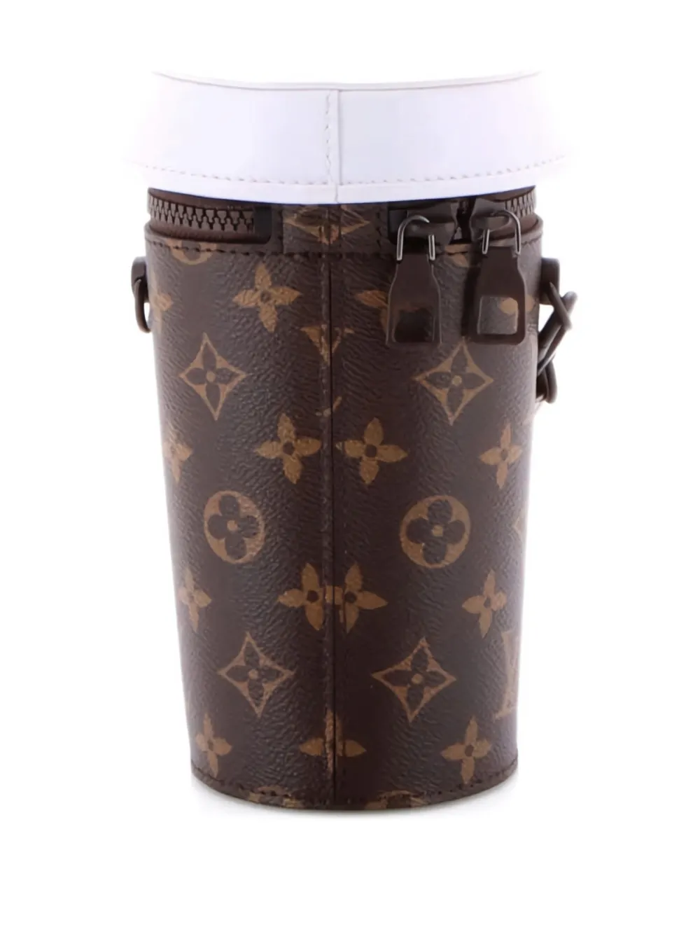Click to view more detailed imagery on our partner's website Pre-owned Louis Vuitton Coffee Cup Convertible Pouch Everyday Signature Vintage Monogram Canvas Crossbody Bag In Brown