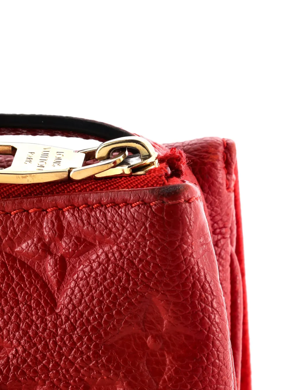 LOUIS VUITTON Pre-owned Twice Handbag Monogram Empreinte Leather Crossbody Bag In Red