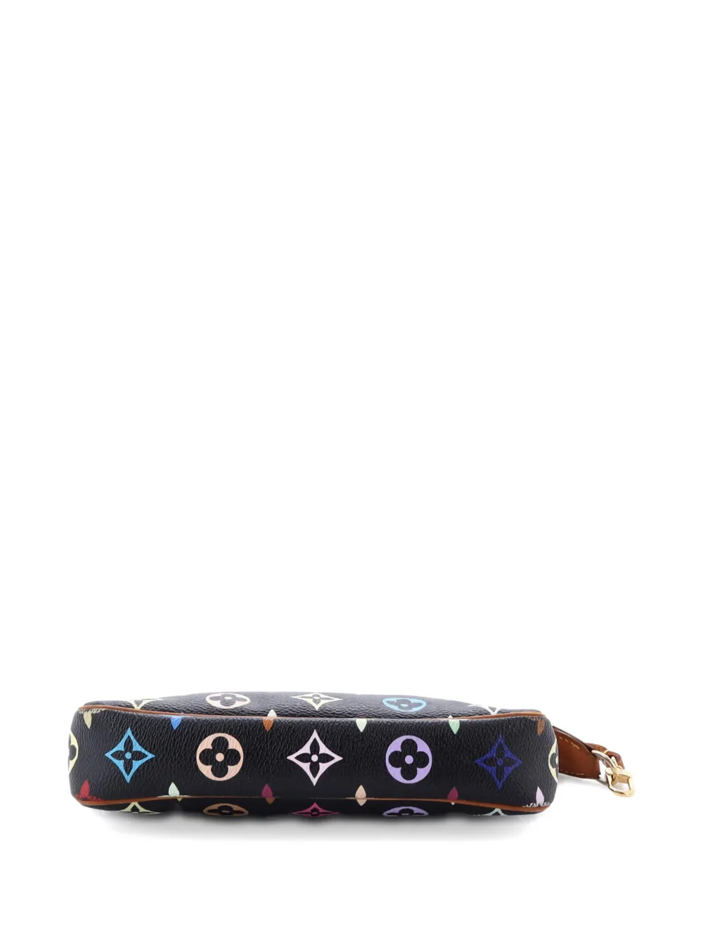 Pre-owned Louis Vuitton Pochette Accessoires Monogram Multicolor Clutch Bag In Black