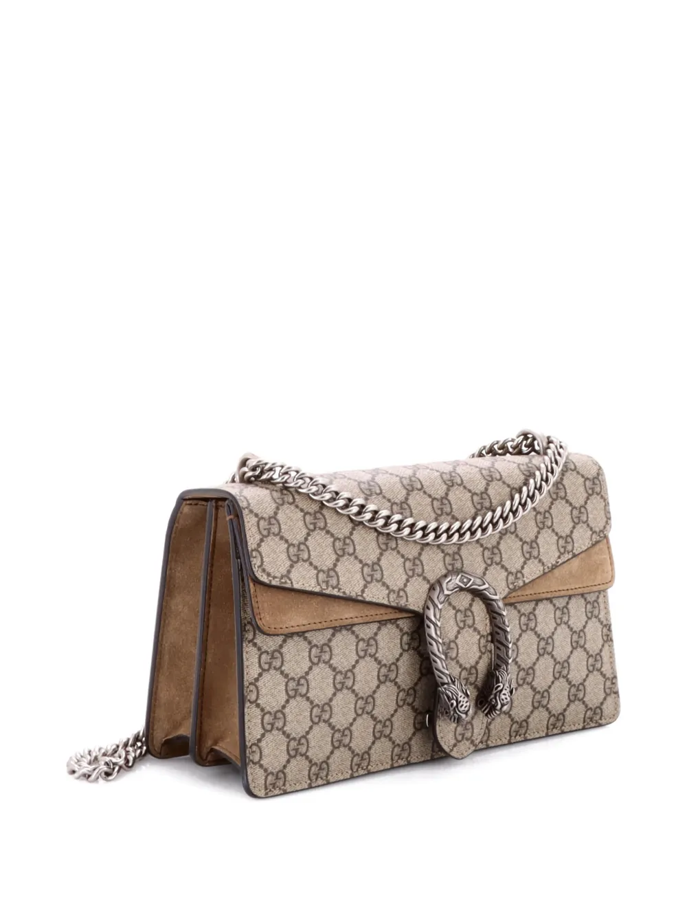 Pre-owned Gucci Dionysus Bag Gg Coated Canvas And Leather Small Shoulder Bag In Brown