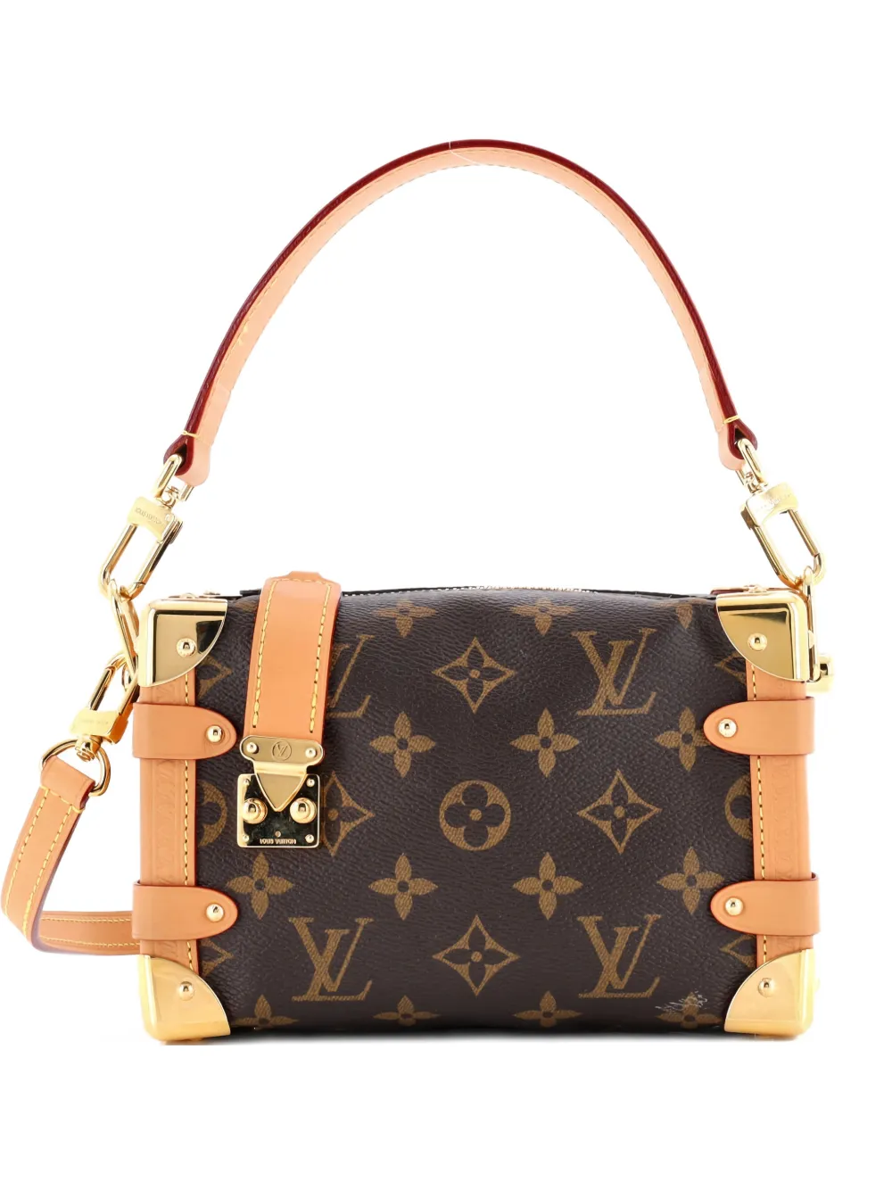 Louis Vuitton Pre-Owned Side Trunk Handbag Monogram Canvas PM shoulder bag - Marrone