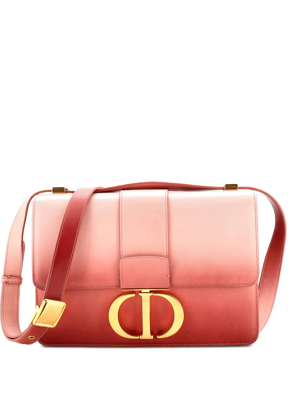 Christian Dior Pre-Owned 30 Montaigne Flap Bag Gradient Leather shoulder bag - Rosso