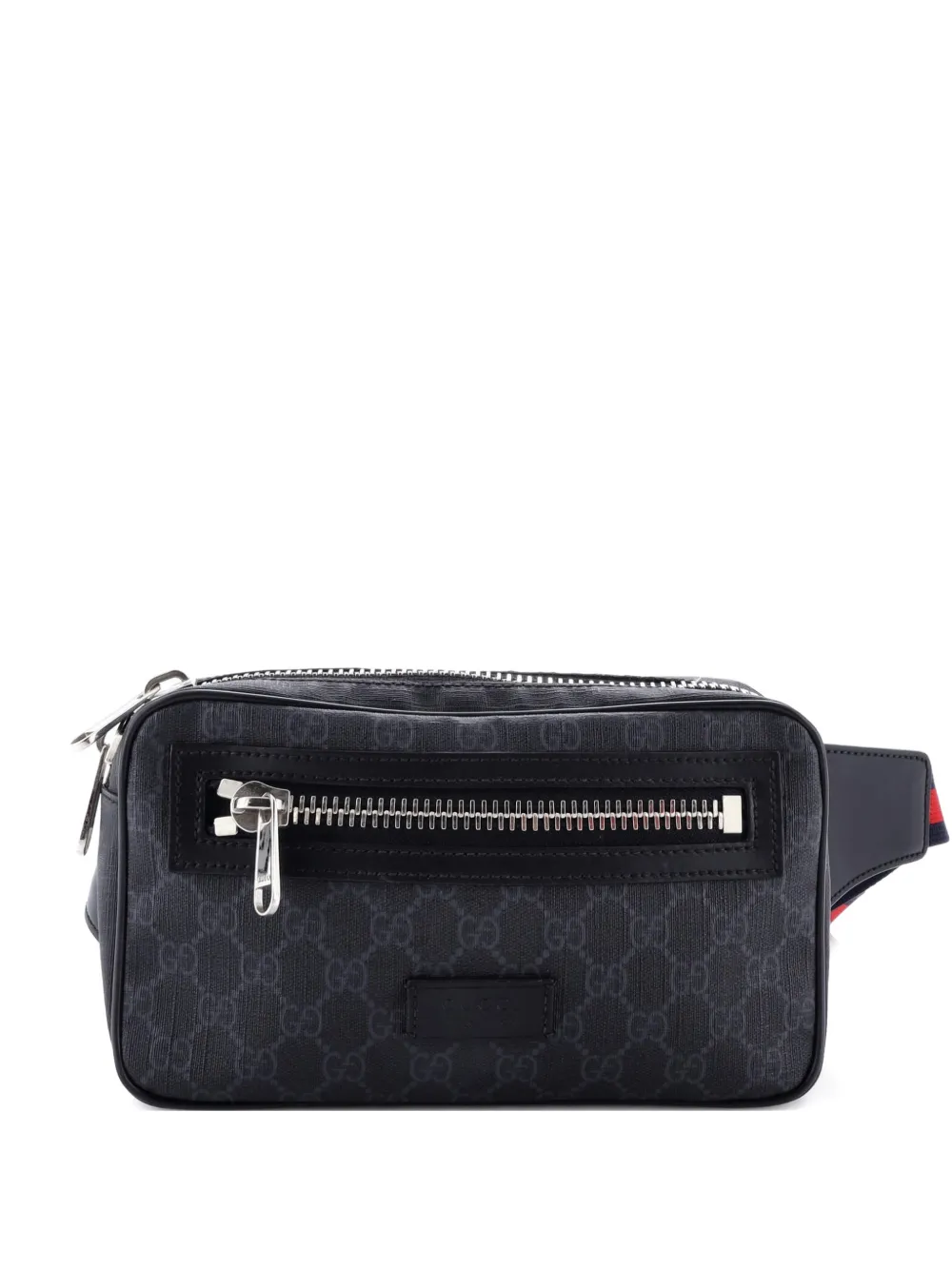 Gucci Pre-Owned Marsupio piccolo in tela cerata GG con zip - Nero