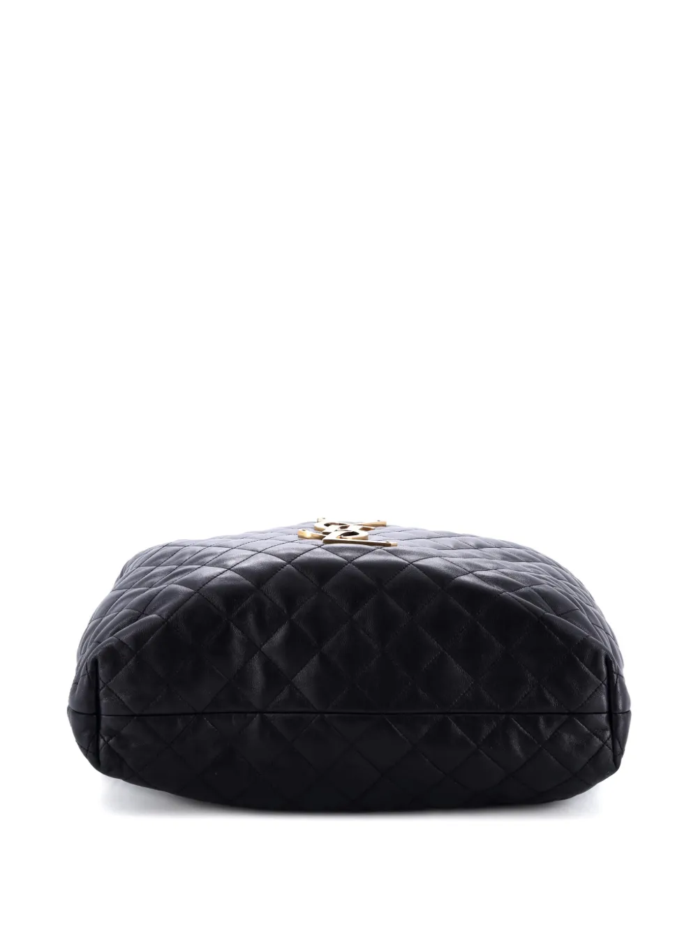 Pre-owned Saint Laurent Icare Shopping Quilted Leather Maxi Tote Bag In Black