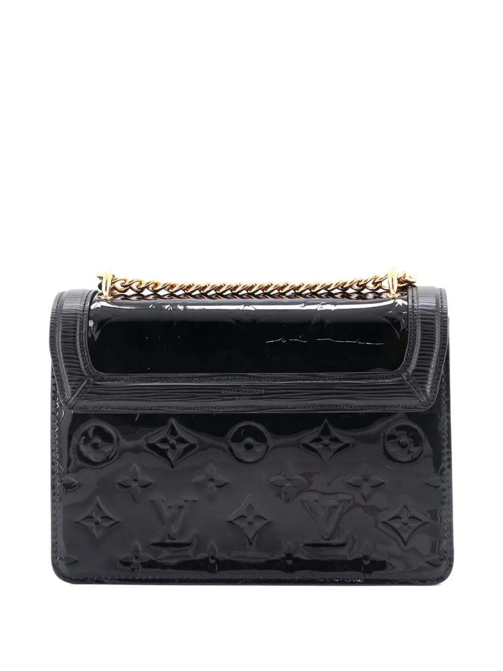 Pre-owned Louis Vuitton Wynwood Handbag Monogram Vernis With Monogram Canvas And Epi Leather Crossbody Bag In Black