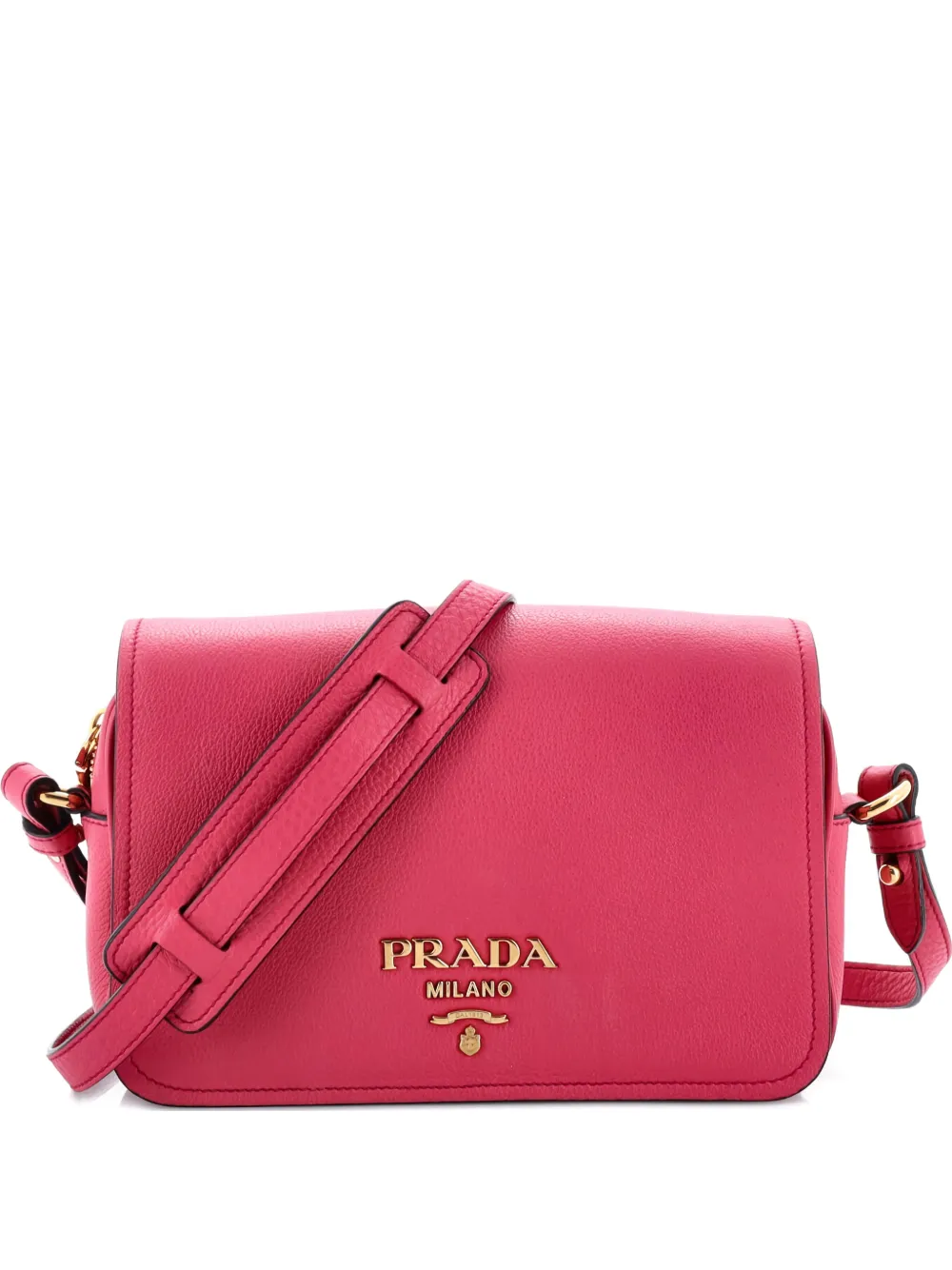 Prada Pre-Owned Flap Zip Vitello Phenix Small crossbody bag | Pink | Image 1