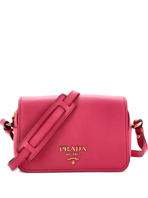 Prada Pre-Owned Flap Zip Vitello Phenix Small crossbody bag