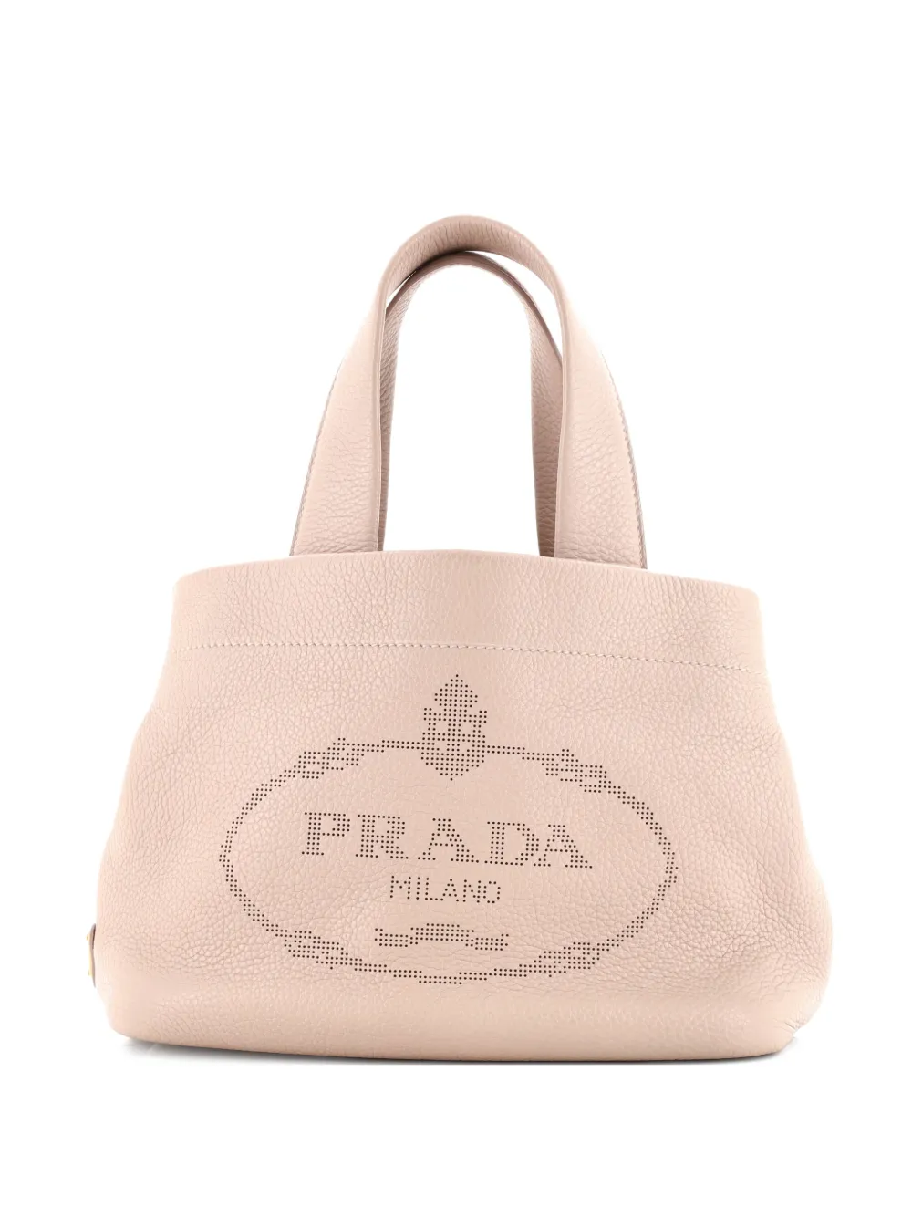 Prada Pre-Owned Logo Perforated Leather Small tote bag - Rosa