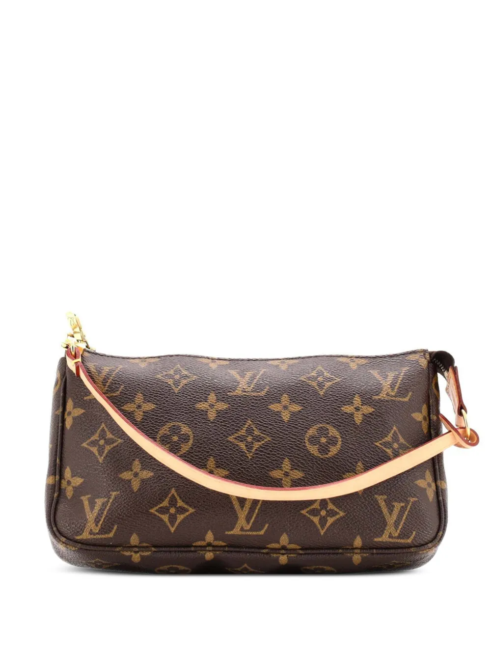 Pre-owned Louis Vuitton Pochette Accessoires Nm Monogram Canvas Clutch Bag In Brown
