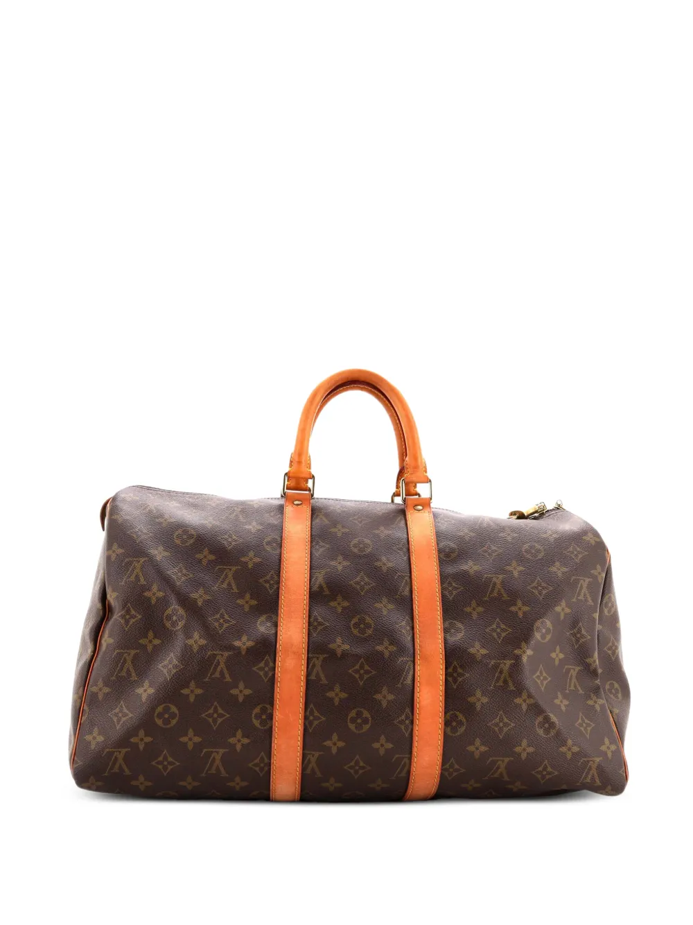 Pre-owned Louis Vuitton Keepall Bag Monogram Canvas 45 Satchel In Brown