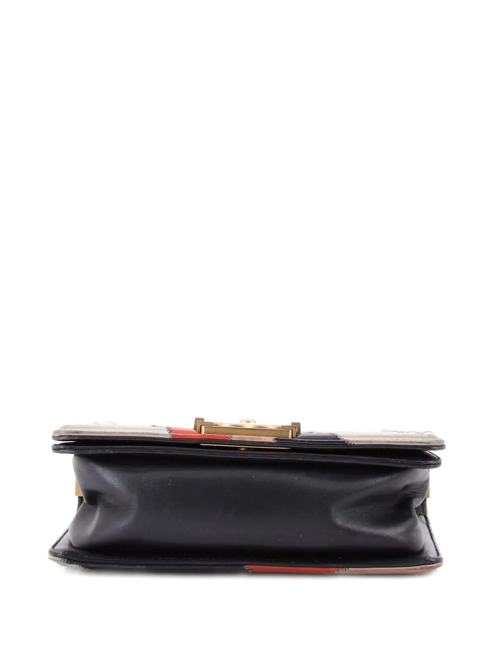  Chanel Pre-owned Boy Flap Bag Camellia Lambskin And Suede Patchwork Small Shoulder Bag - Multicolour 