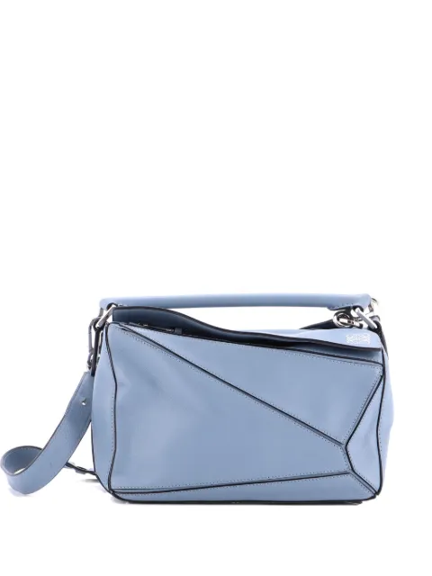 Loewe Pre-Owned bolsa satchel Puzzle pequeña de piel