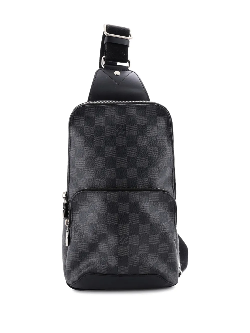 Pre-owned Louis Vuitton Avenue Sling Bag Damier Graphite Crossbody Bag In Black