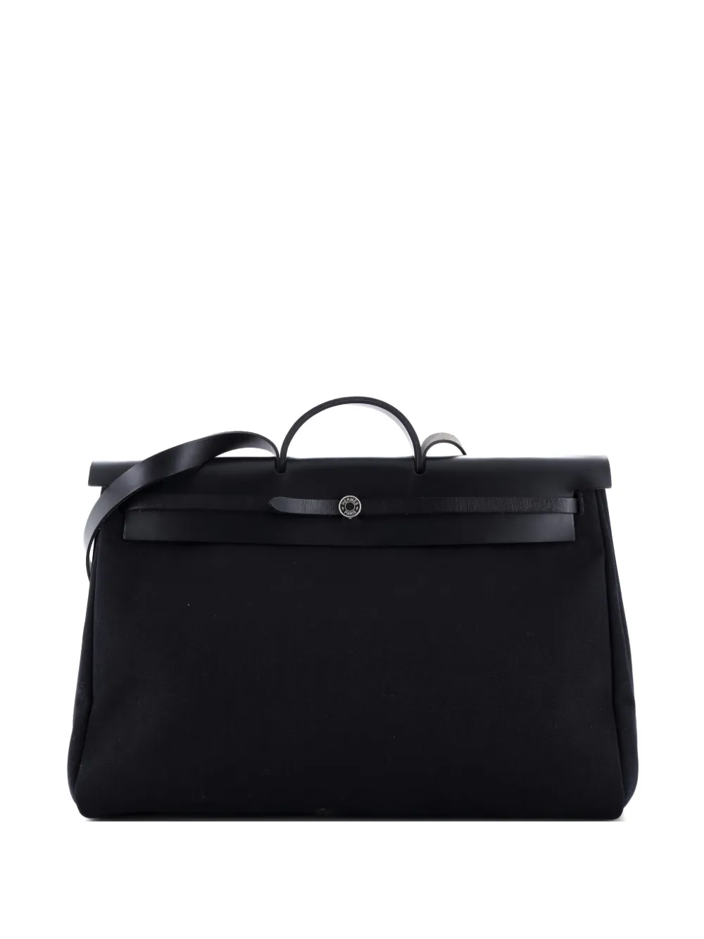 Hermès Pre-Owned Herbag Zip Leather and Toile 50 satchel - Nero