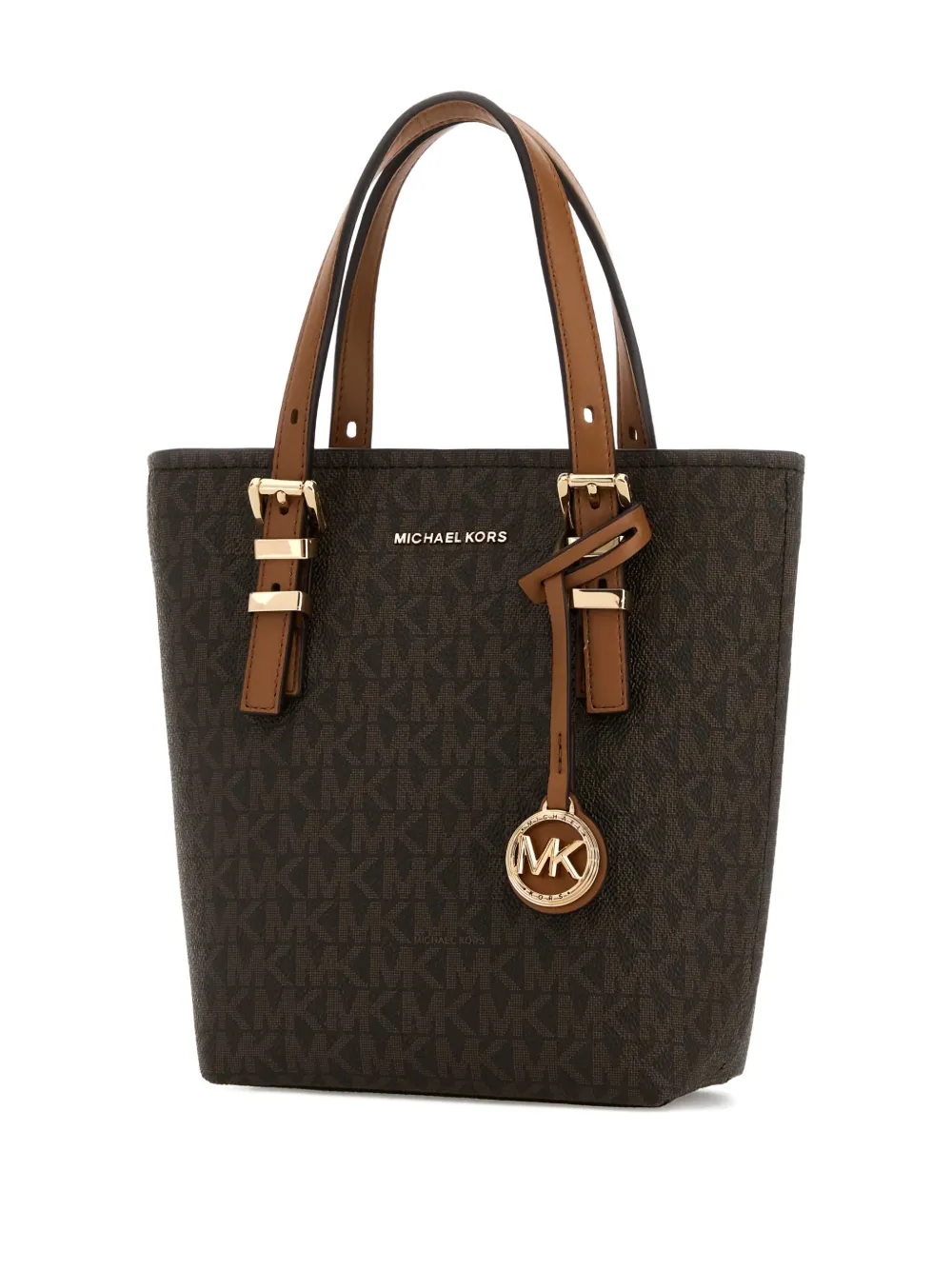 Michael Michael Kors Quinn Printed Handbag In Brown