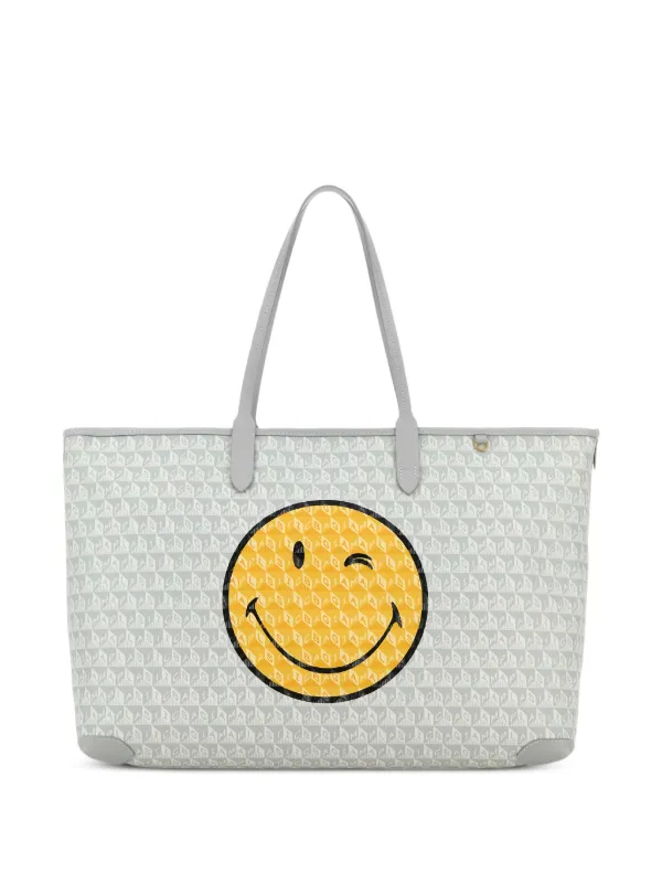 Anya Hindmarch I Am a Plastic Bag Printed Canvas Tote Bag in White