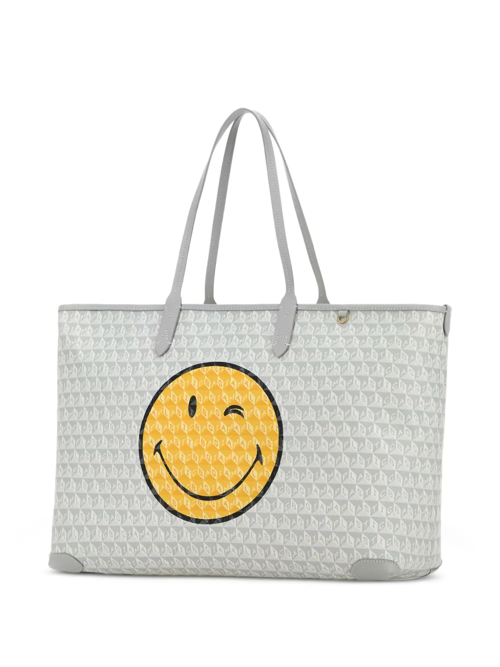 Anya Hindmarch I Am A Plastic Bag canvas shopper met print Wit