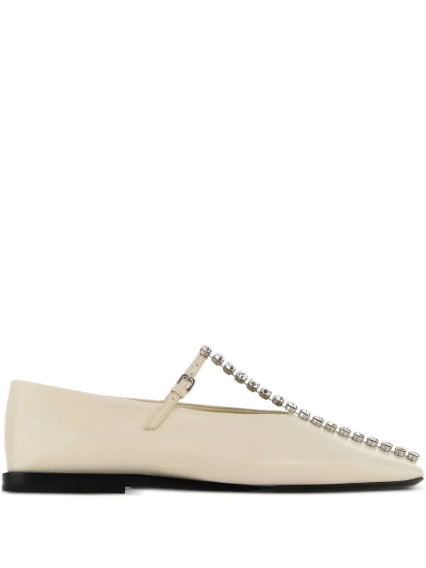 Jil Sander ビジュートリム フラットシューズ | ニュートラル