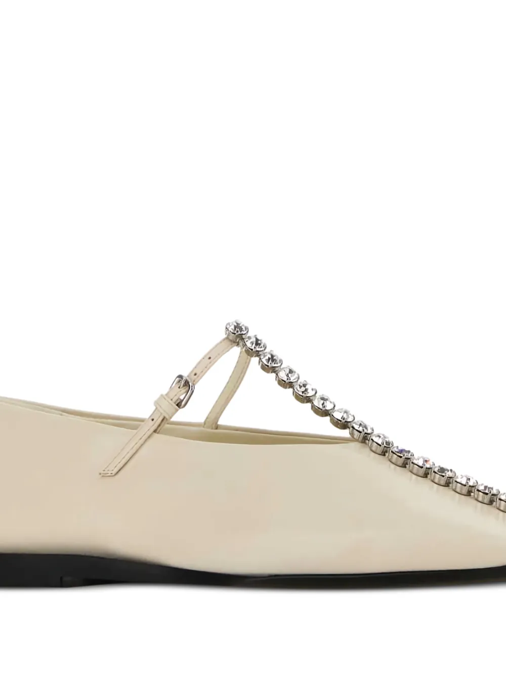 Jil Sander crystal-embellished leather ballerinas | Image 2