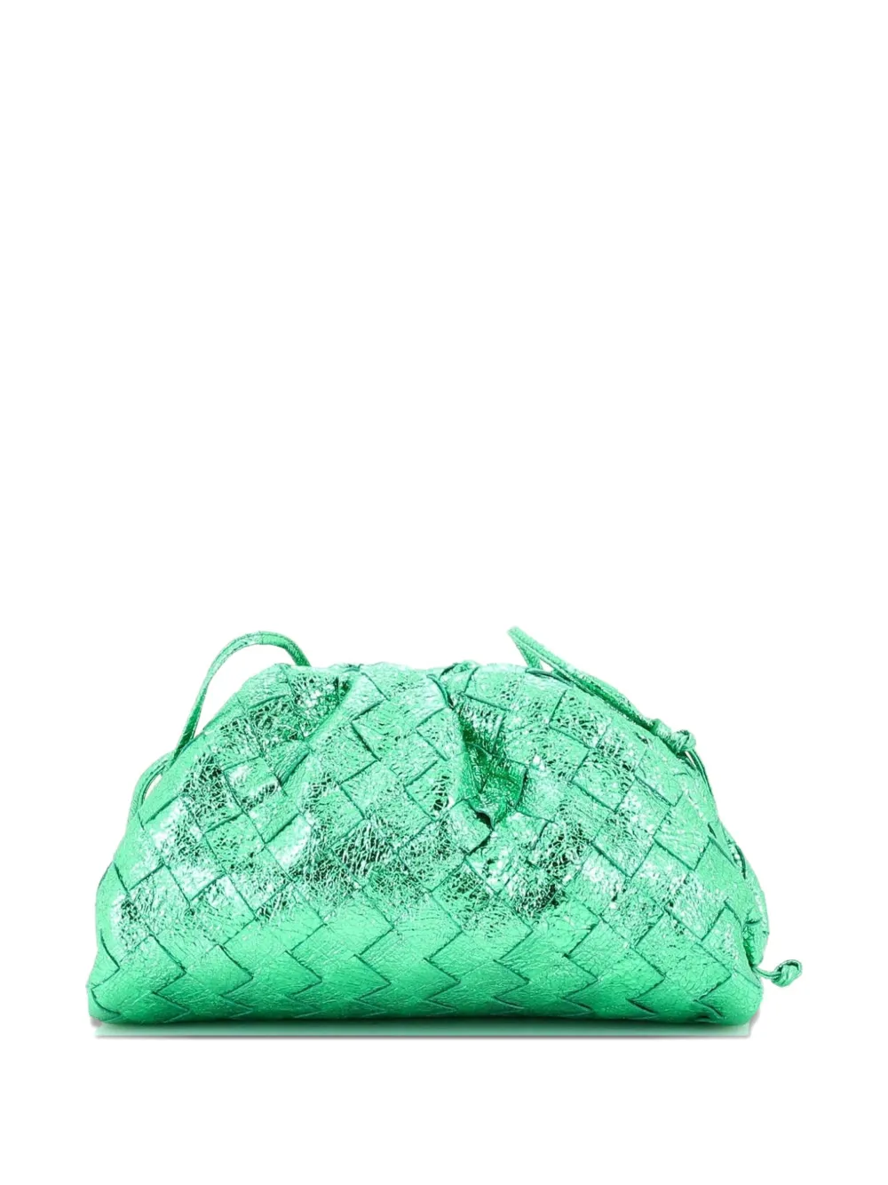 Bottega Veneta Pre-Owned Borsa a tracolla The Pouch mini in nappa con design Intrecciato - Verde