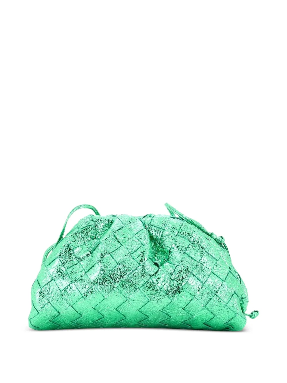 Bottega Veneta Pre-Owned Borsa a tracolla The Pouch mini in nappa con design Intrecciato - Verde