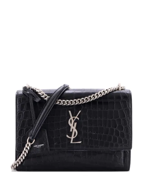 Saint Laurent Pre-Owned Sunset Crocodile Embossed Leather Medium crossbody bag