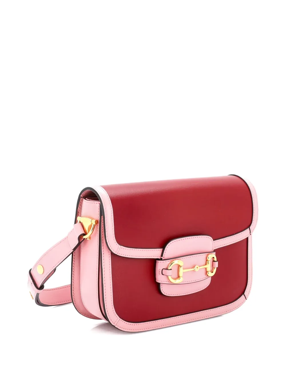  Gucci Pre-owned Horsebit 1955 Leather Small Shoulder Bag - Red 