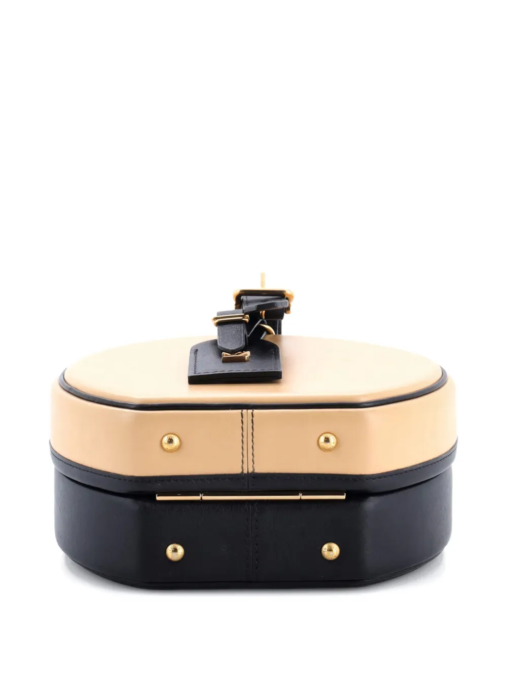 Click to view more detailed imagery on our partner's website Pre-owned Louis Vuitton Petite Boite Chapeau Bag Calfskin Shoulder Bag In Black