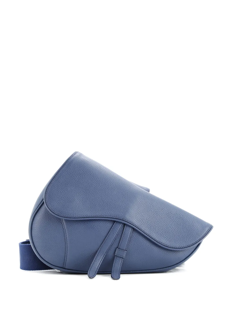 Click to view more detailed imagery on our partner's website Pre-owned Dior Saddle Leather Crossbody Bag In Blue