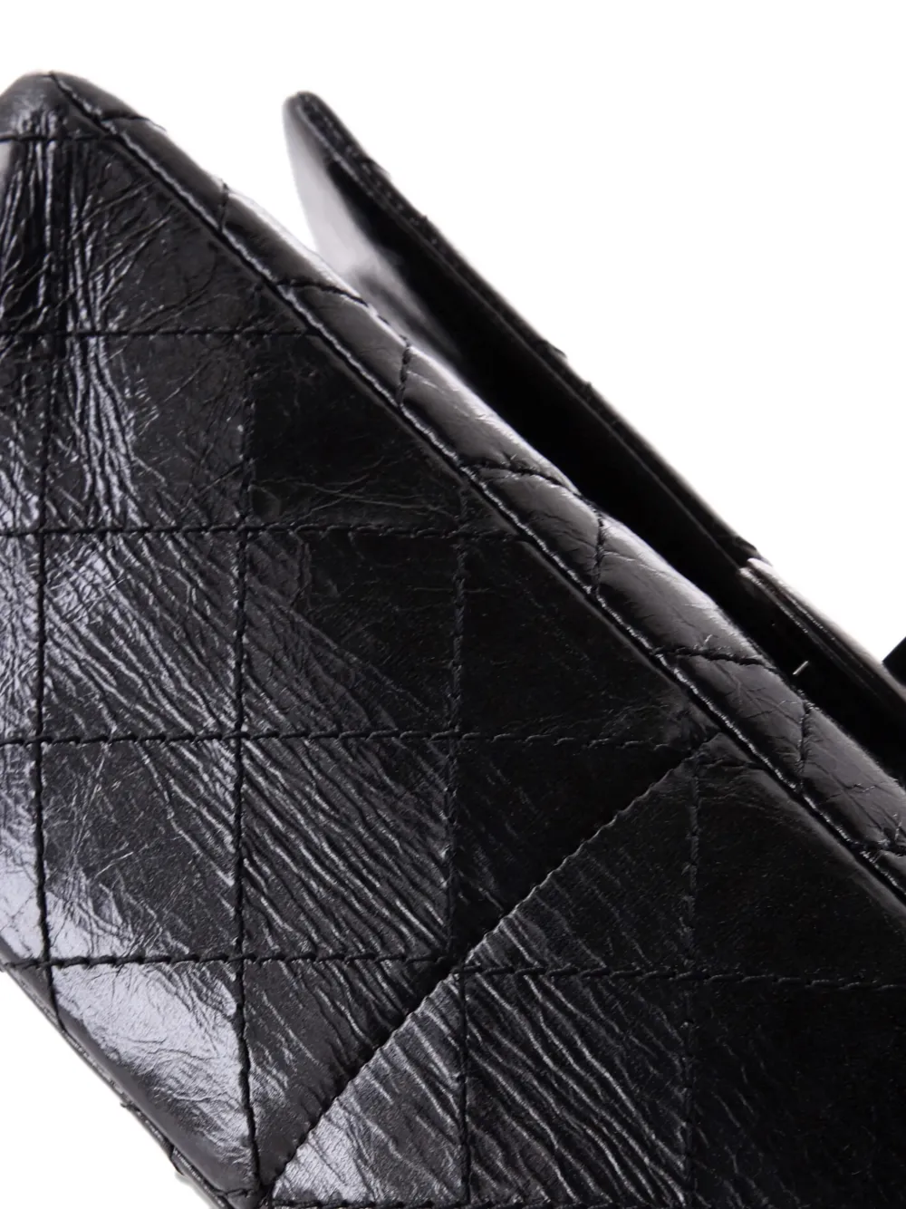 So Black Reissue 2.55 Flap Bag Quilted Glazed Calfskin 226 Shoulder Bag