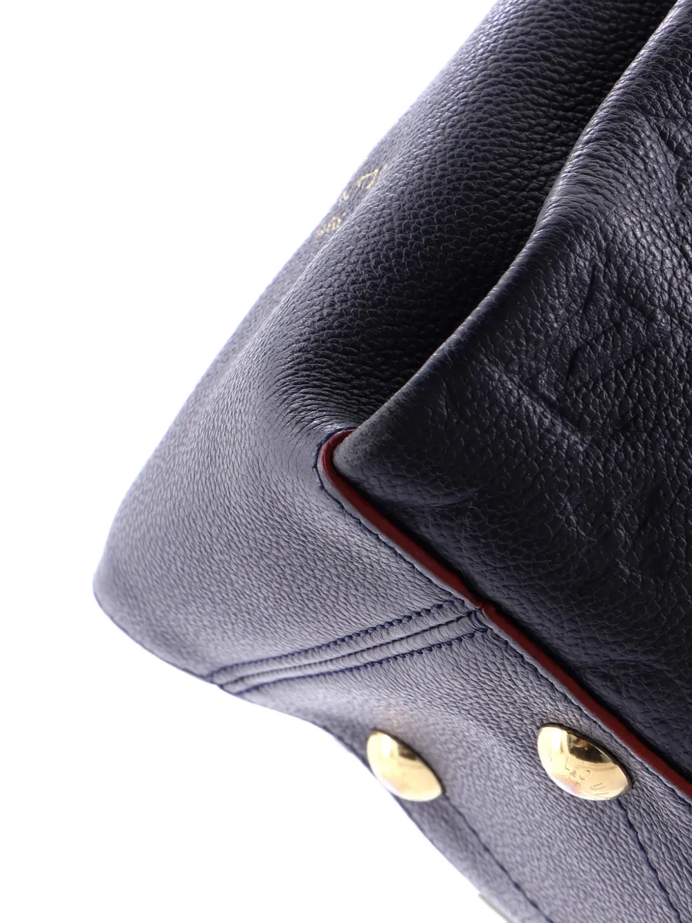 Pre-owned Louis Vuitton Surene Handbag Monogram Empreinte Leather Mm Shoulder Bag In Blue