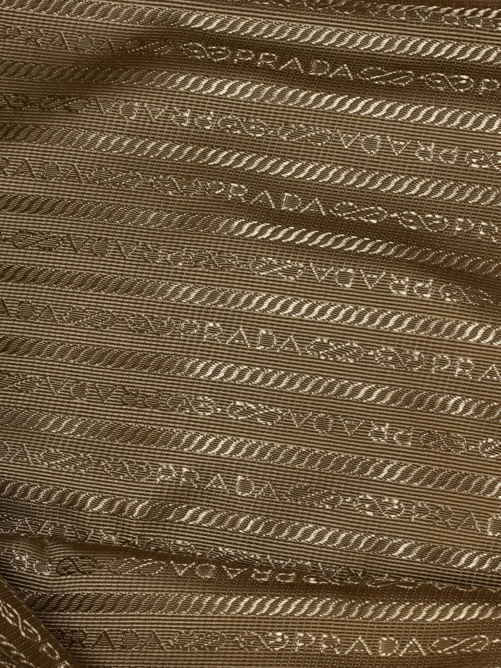 Pre-owned Prada Double Zip Lux Saffiano Leather Medium Tote Bag In Neutral