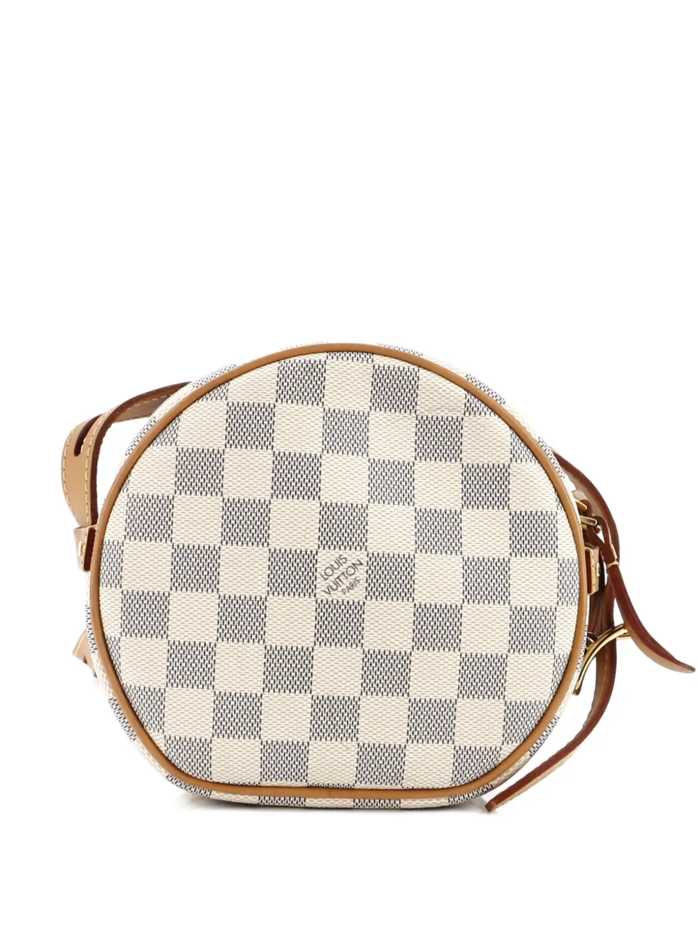 Pre-owned Louis Vuitton Boite Chapeau Souple Bag Damier Pm Crossbody Bag In White