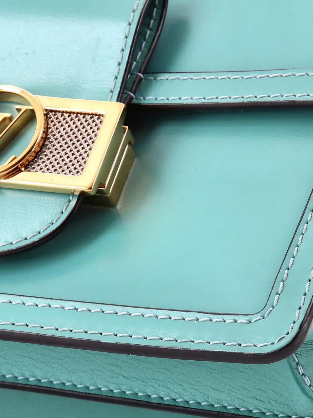 LOUIS VUITTON Pre-owned Dauphine Calfskin Mini Shoulder Bag In Blue