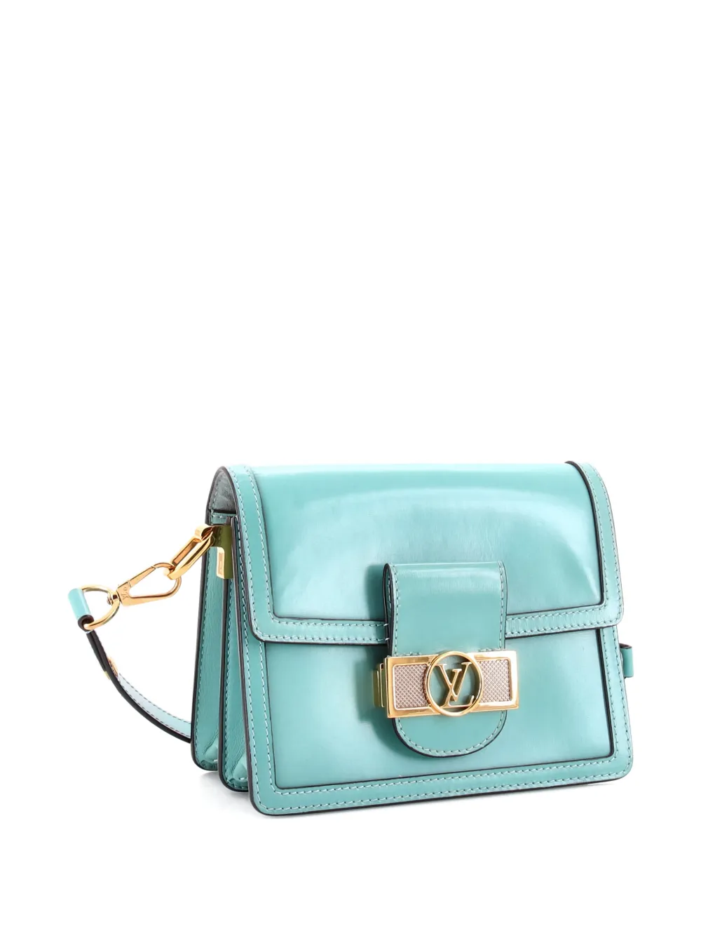 Click to view more detailed imagery on our partner's website Pre-owned Louis Vuitton Dauphine Calfskin Mini Shoulder Bag In Blue