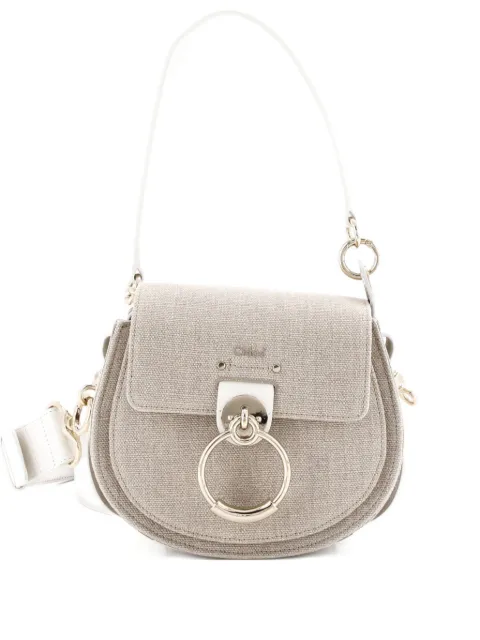 Chloé Pre-Owned Tess Bag Canvas with Leather Small shoulder bag