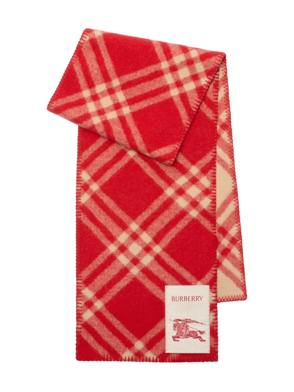 Burberry Sciarpa a quadri in lana - Rosso