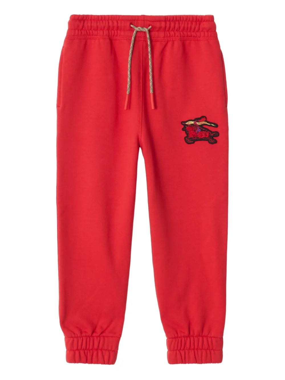 Burberry Kids Pantaloni sportivi con applicazione - Rosso