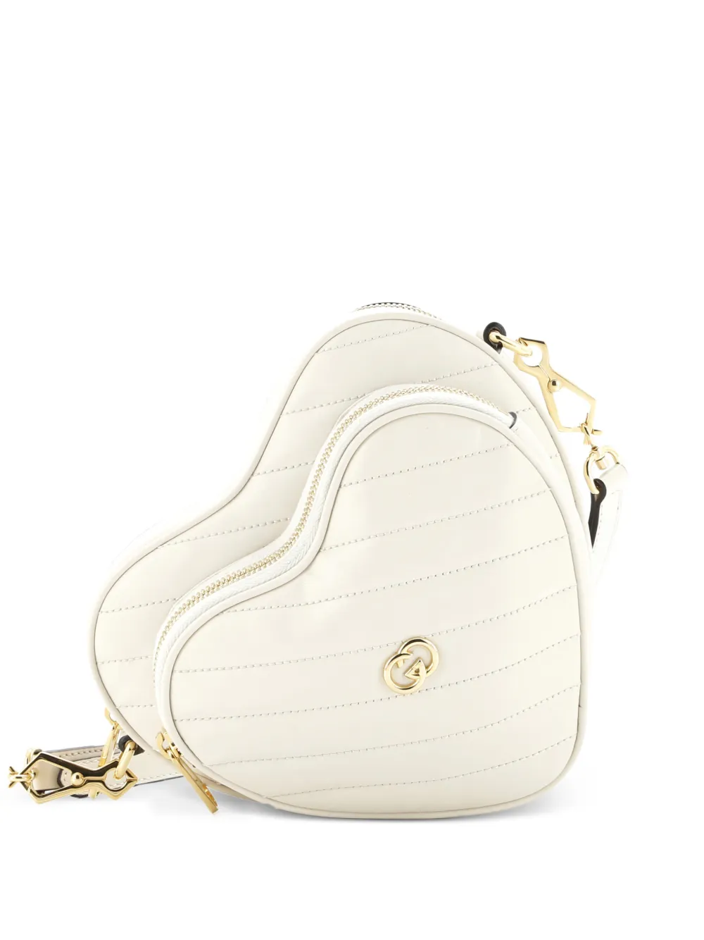 Gucci Pre-Owned Interlocking G Heart Diagonal Quilted Leather Mini shoulder bag - Toni neutri