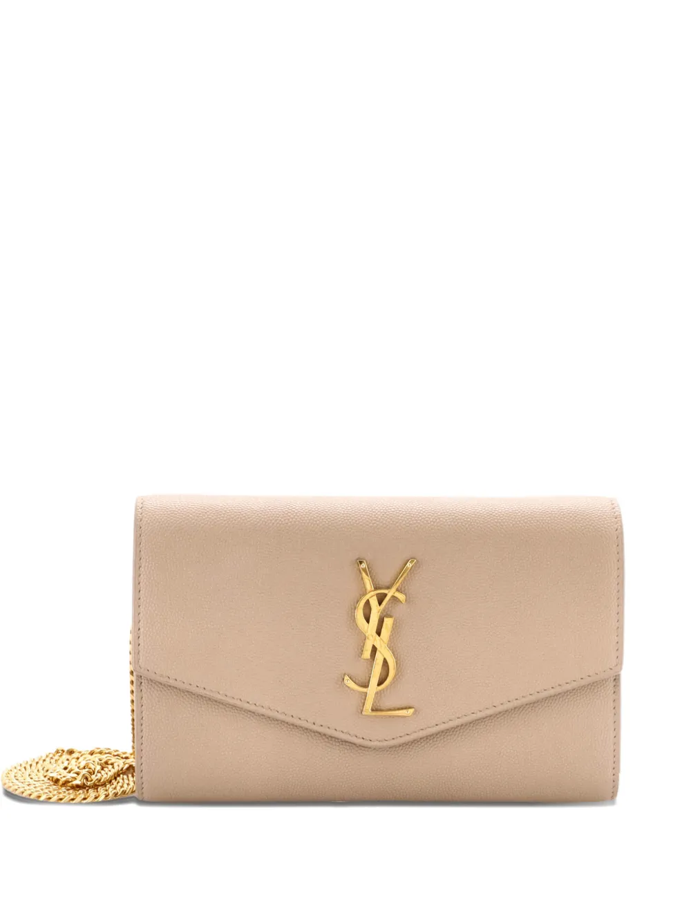 Saint Laurent Pre-Owned Borsa a tracolla Uptown in pelle con catena | toni neutri | Image 1