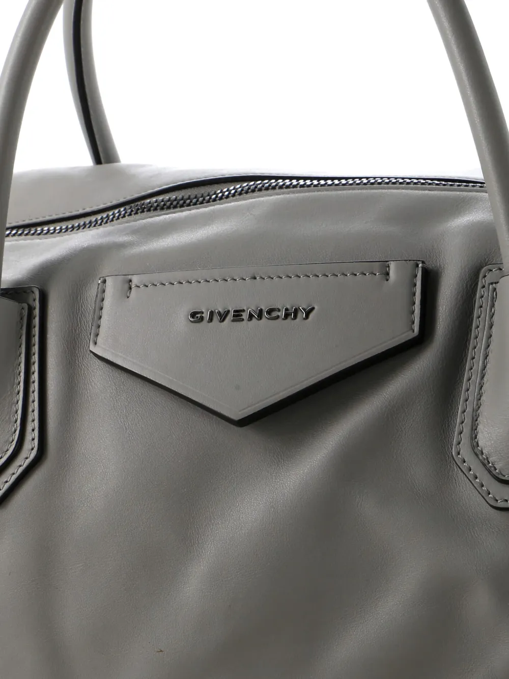Pre-owned Givenchy Antigona Soft Bag Leather Xl Tote Bag In Gray