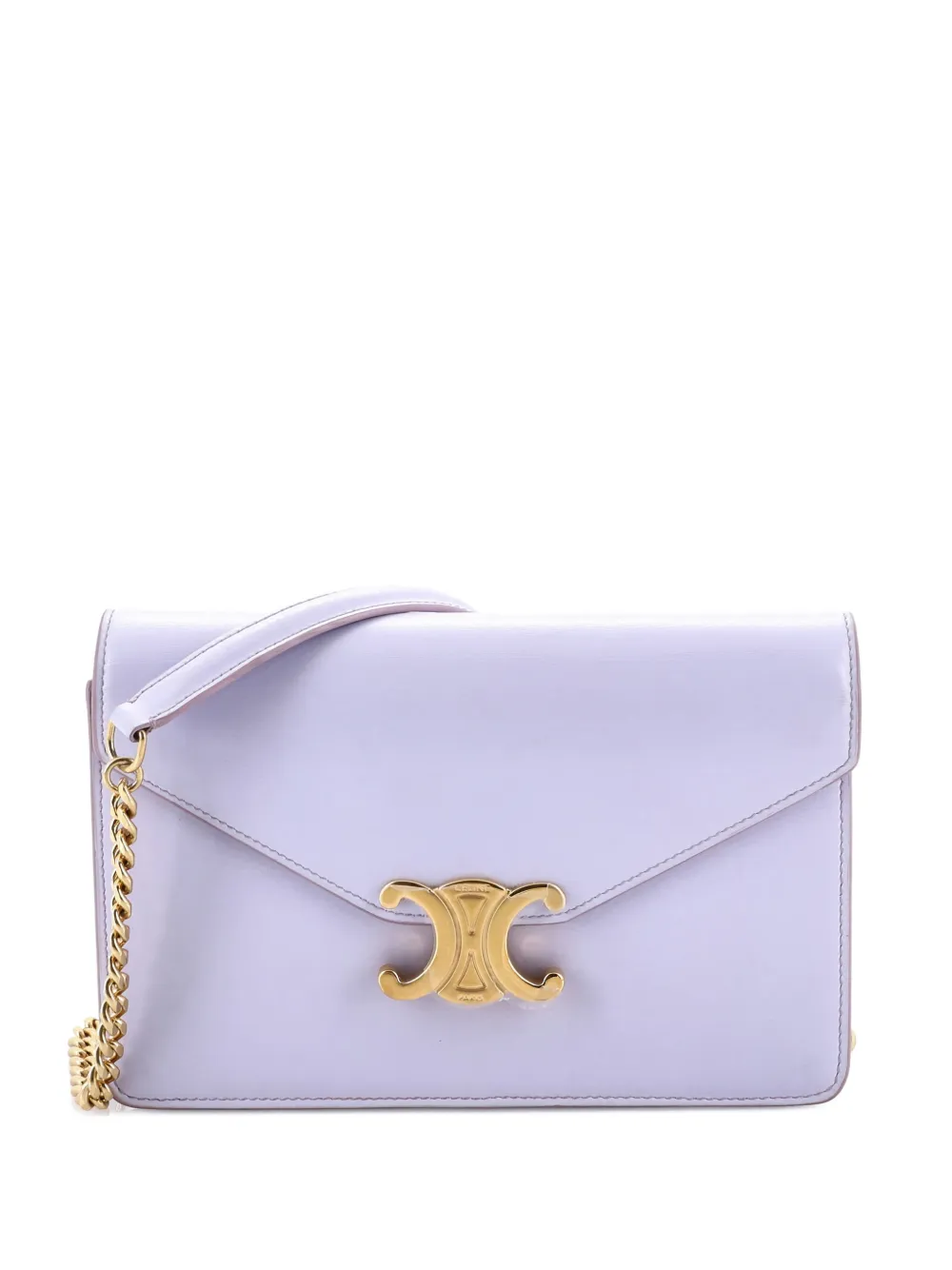Celine Pre-Owned Margo Triomphe Wallet on Chain Leather crossbody bag - Viola
