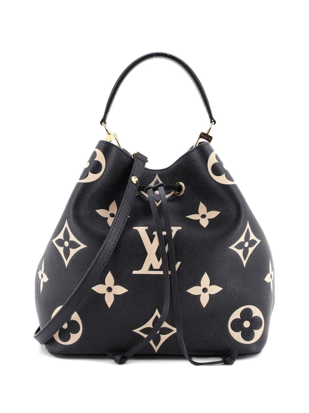 Louis Vuitton Pre-Owned Borsa a secchiello NeoNoe MM in pelle Empreinte bicolore Monogram Giant - Nero
