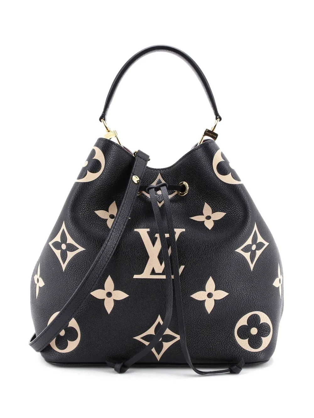 Louis Vuitton Pre-Owned Borsa a secchiello NeoNoe MM in pelle Empreinte bicolore Monogram Giant - Nero